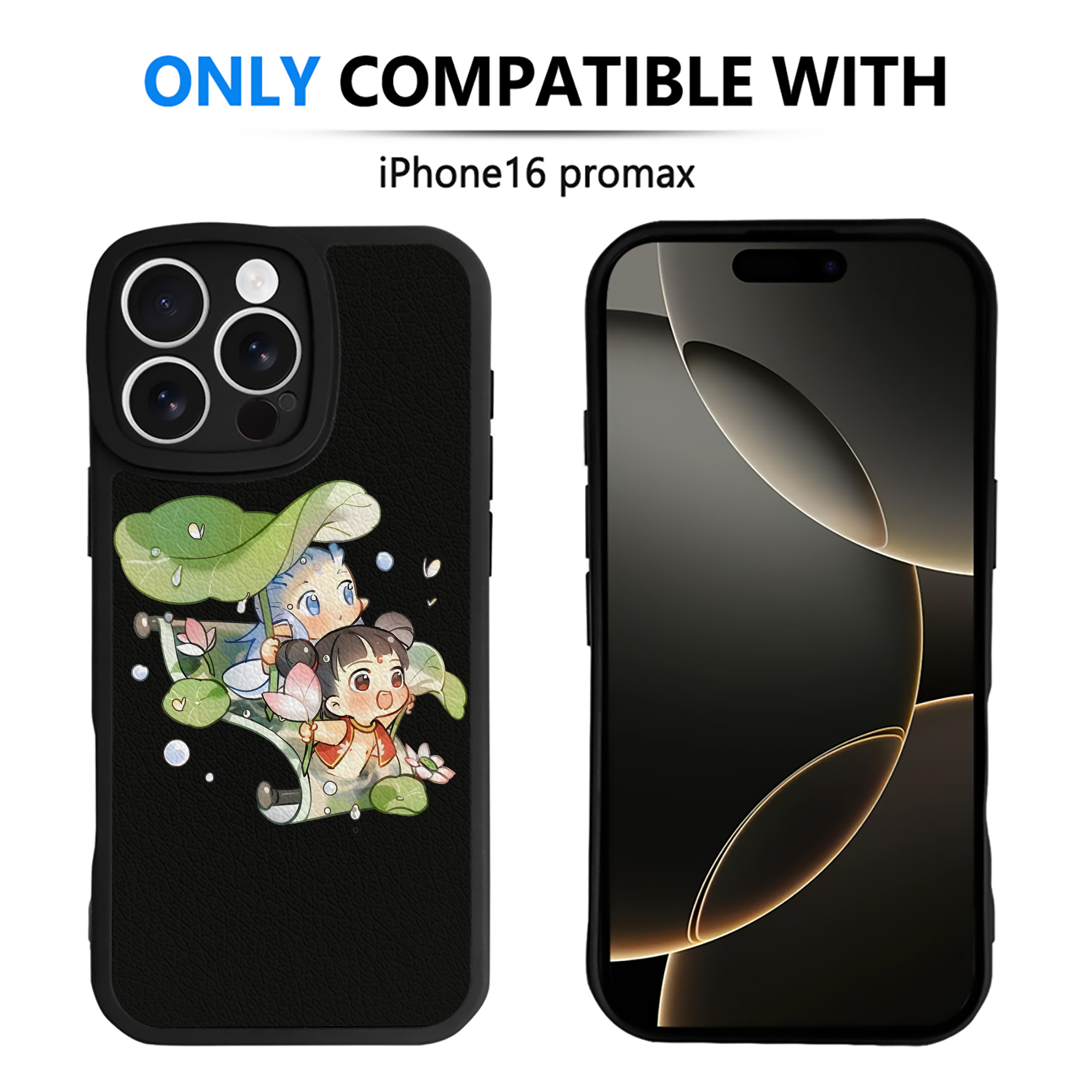 （画像用） Ne Zha 2 ナタ 魔童の大暴れ 【iPhone 16シリーズ対応】シリコンスマホケース（レザー調） 材質：シリコン